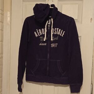 Aeropostale Deep Purple Zip-Up Hoodie